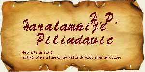 Haralampije Pilindavić vizit kartica